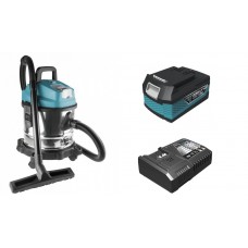 DED7175 Set Dedra Aspirator umed-uscat cu acumulator Li-Ion 18V 5.0Ah incarcator rapid 125W